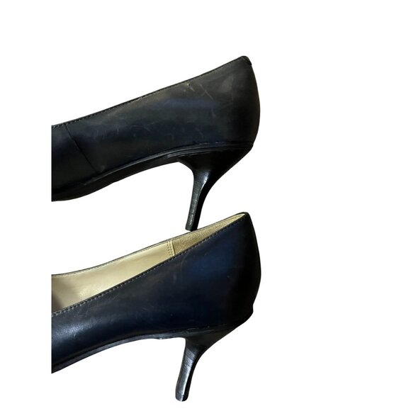 Joan & David Leather Pointy Toe Pumps Womens 8M Blue Circa 365 CJCalliope Y2K - Picture 15 of 16
